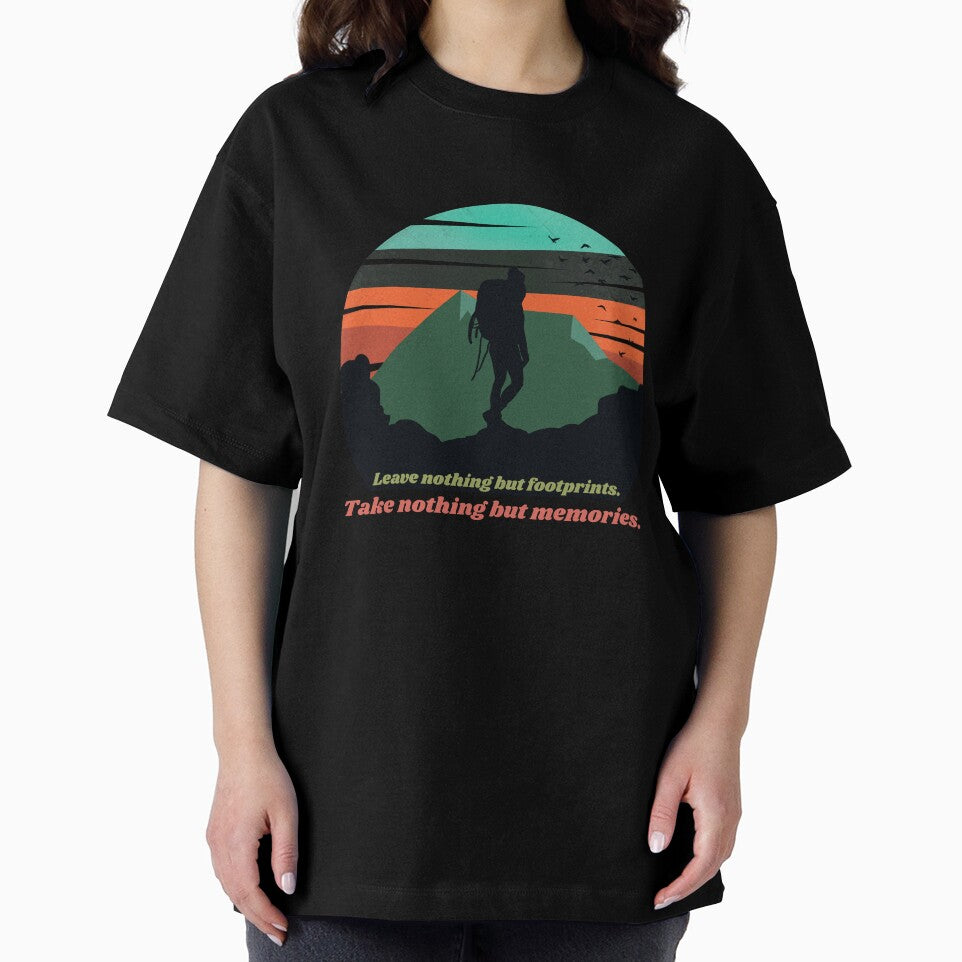 Adventure Hiking Quote - Leave nothing but footprints. Take nothing but memories. by ThreadMosaicCo