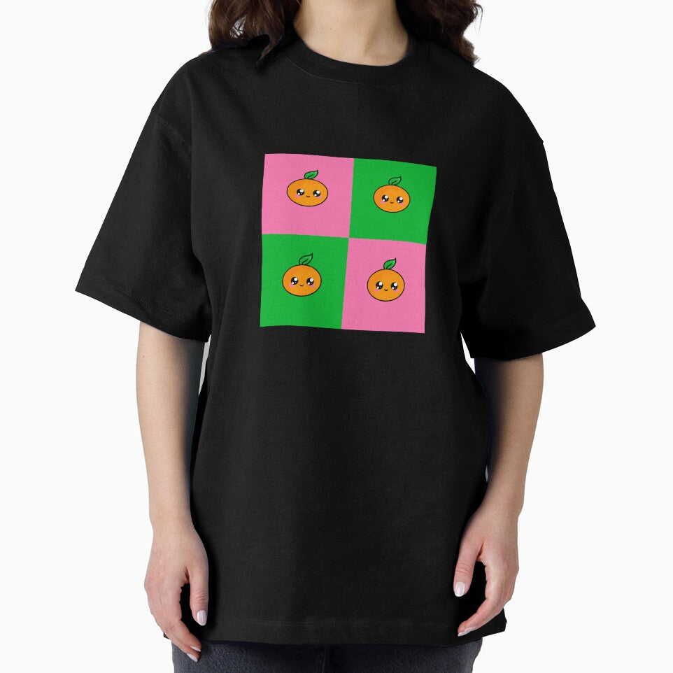 Kawaii Orange Design - 4 Symmetrical Oranges by Nillych