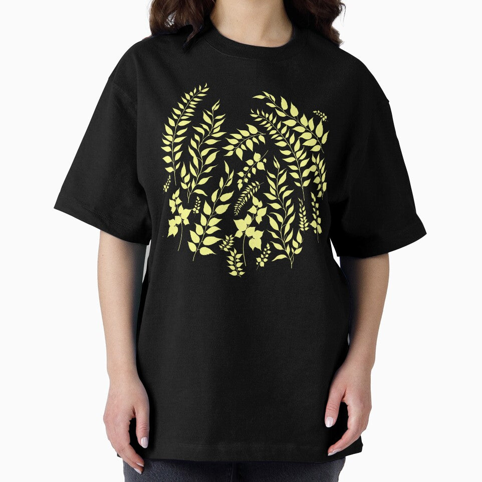 Greenery Botanical Print Yellow and White by SilverPegasus