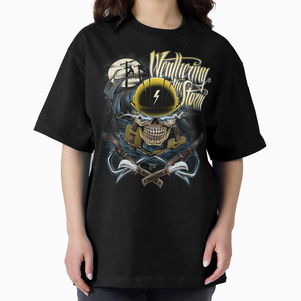 Classic Power Lineman 'Weathering The Storm" Pirate Design by RP Thor by RPTHOR