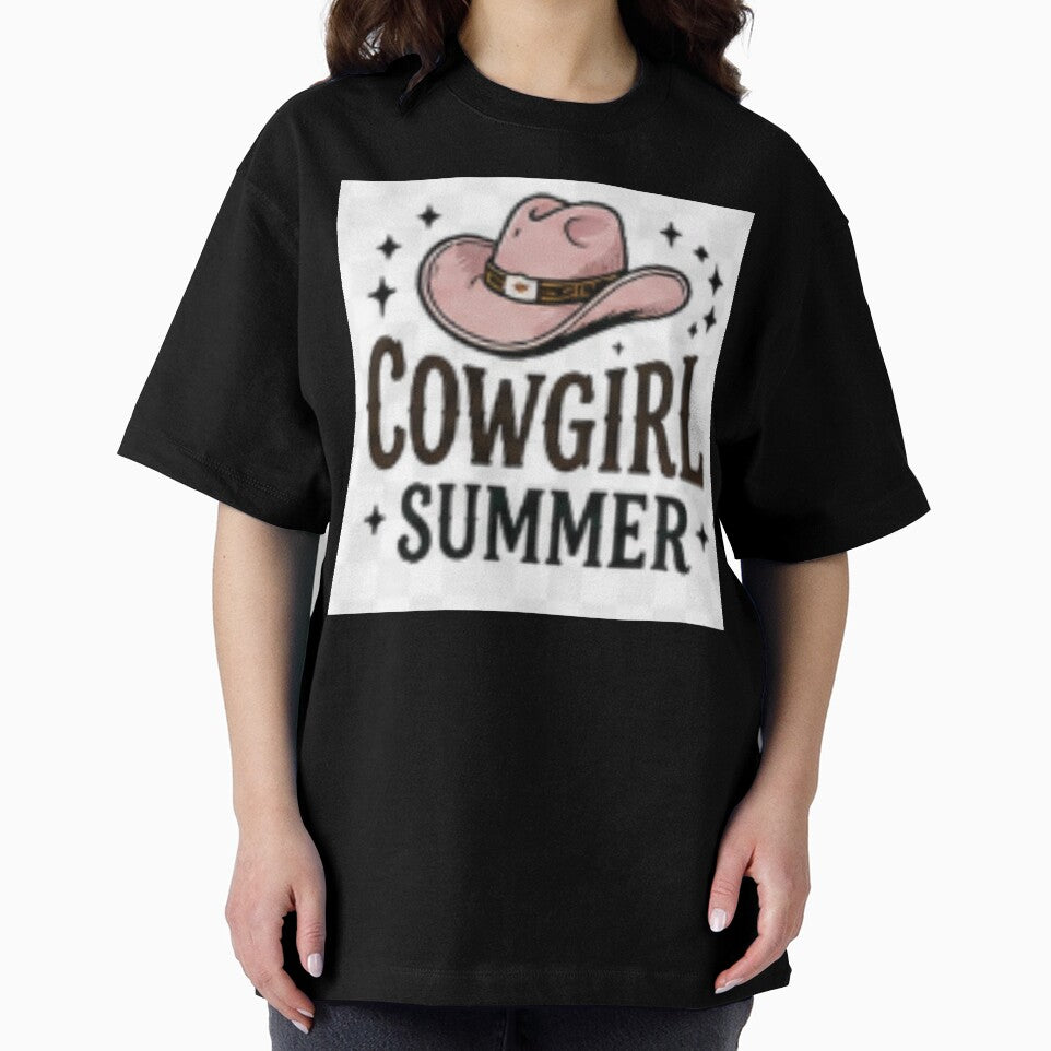 Cowgirl Summer – Cute Pink Cowboy Hat Western Country Girl Graphic T-Shirt by ser-Ile
