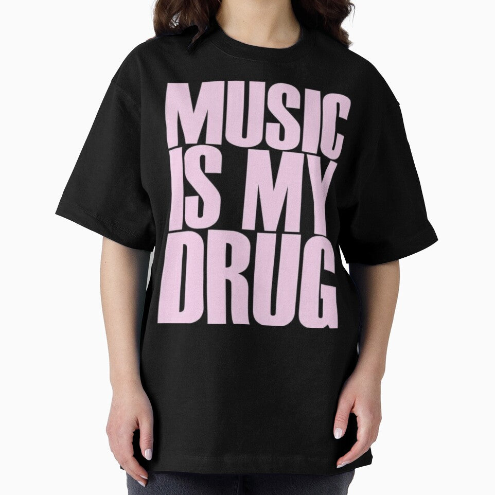 Music is my drug (black & bby pink) by alleycatt111