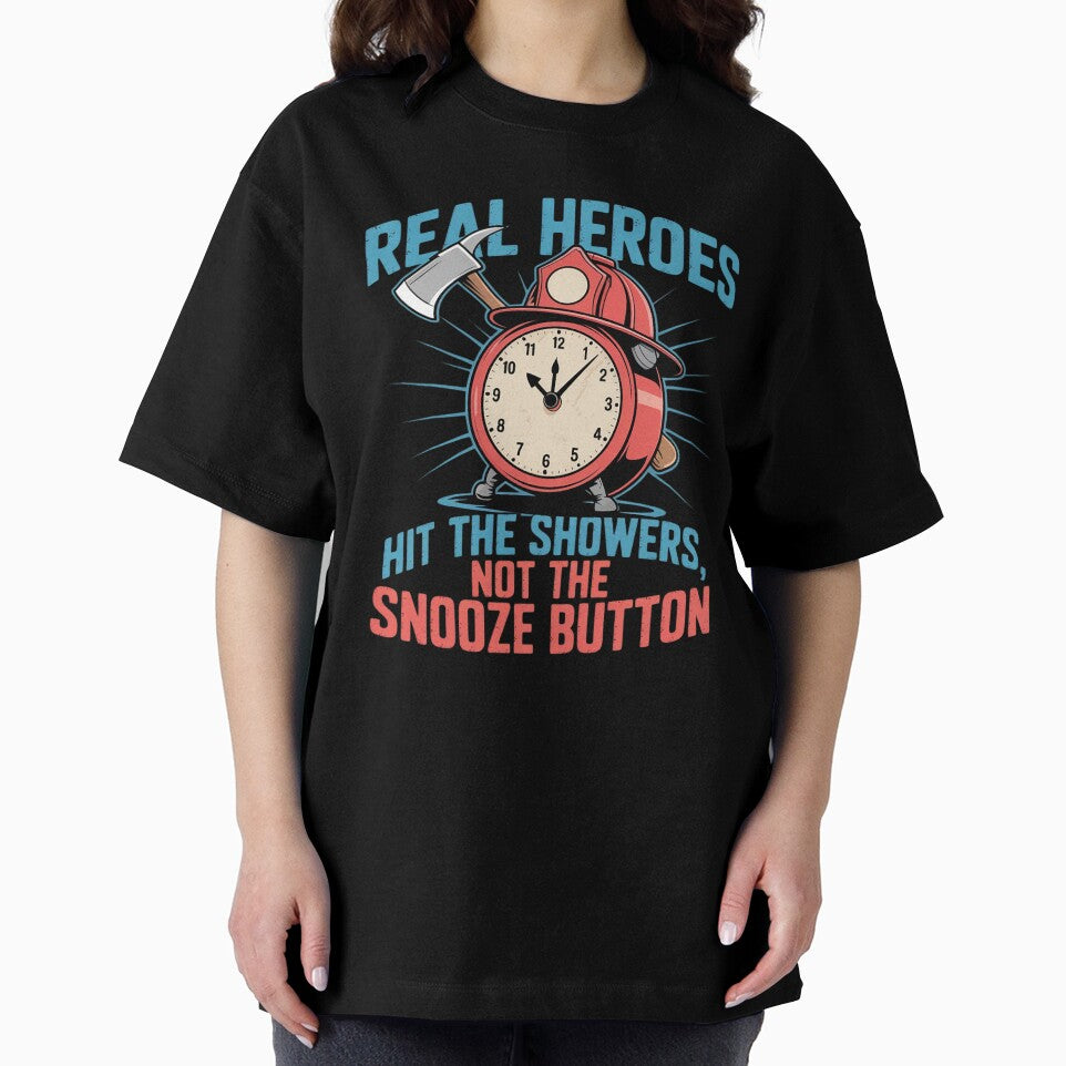 Real Heroes Hit Showers Firefighter Clock Graphic by skanderio