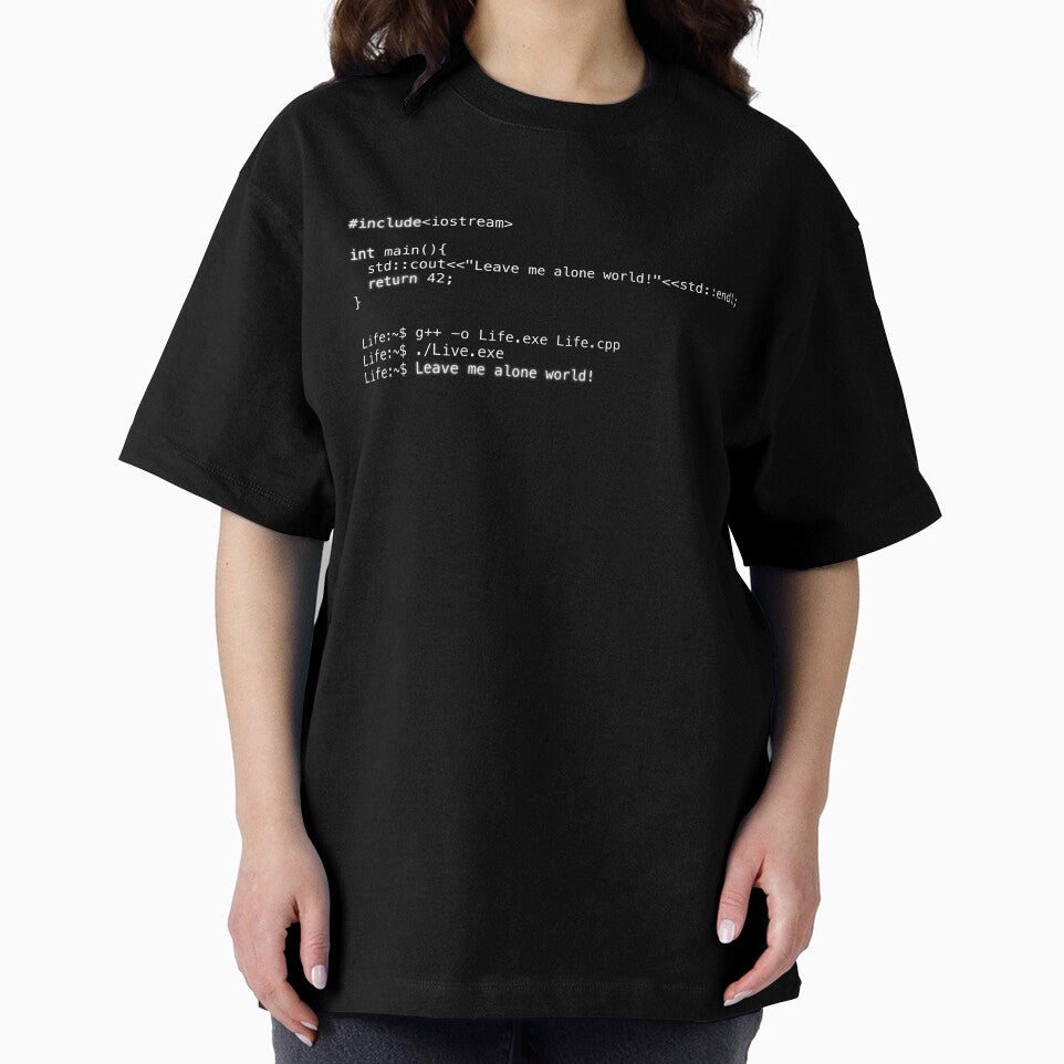 Programming code "Leave me alone world!" by BIXIDEV