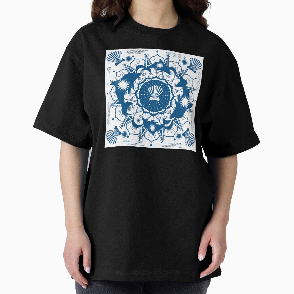 Dolphin Seashell Magic Mandala by fontspree