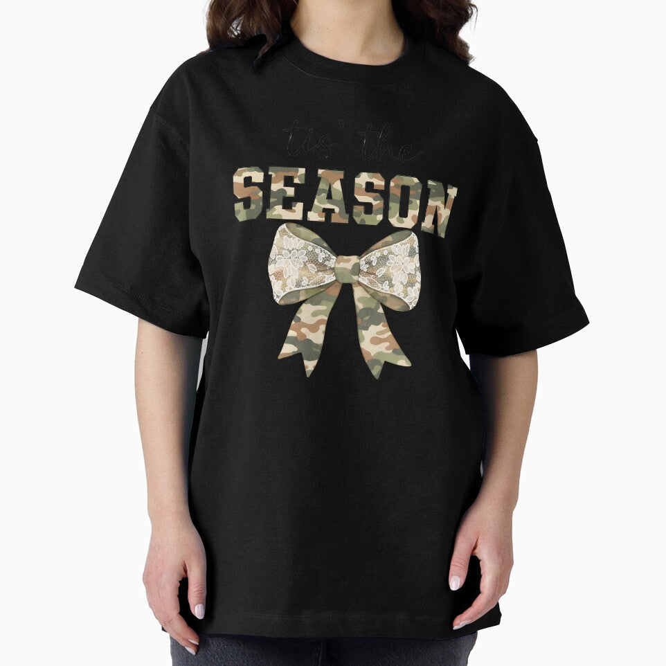 Tis’ The Season Camo Bow – Rustic Christmas Holiday Design by Snifferius