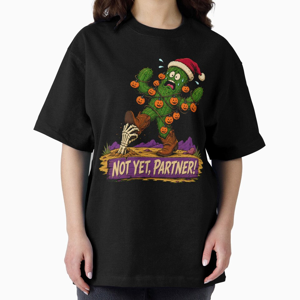 Funny Western Halloween Christmas Cactus Skeleton by chattsuede