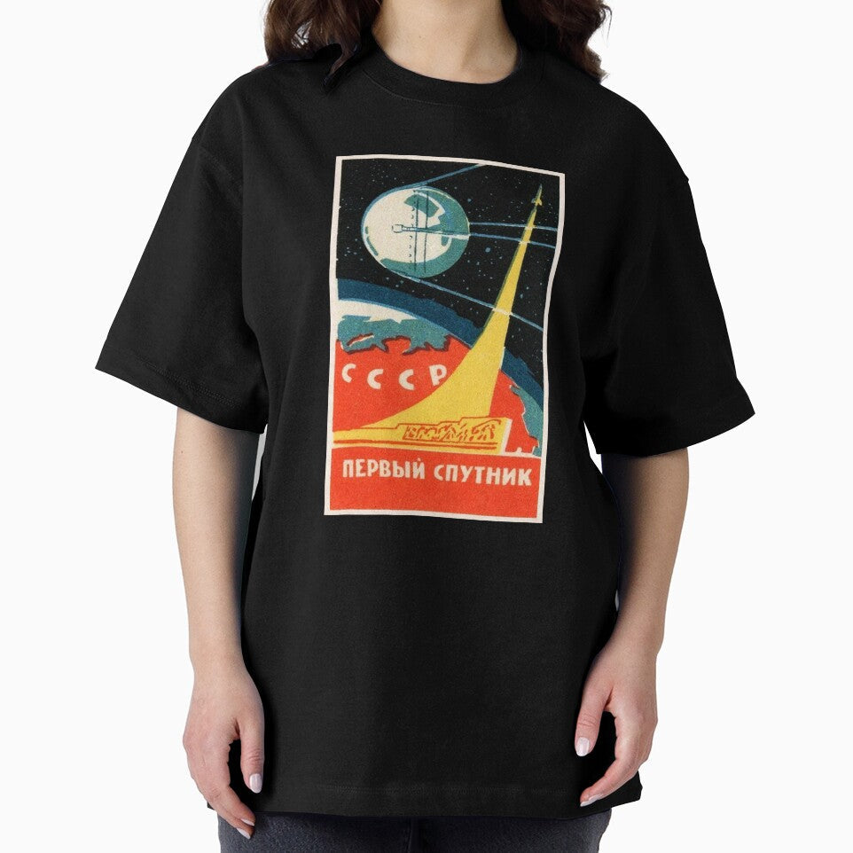 Sputnik First Satellite Soviet Space Race Art by Maljonic Unisex