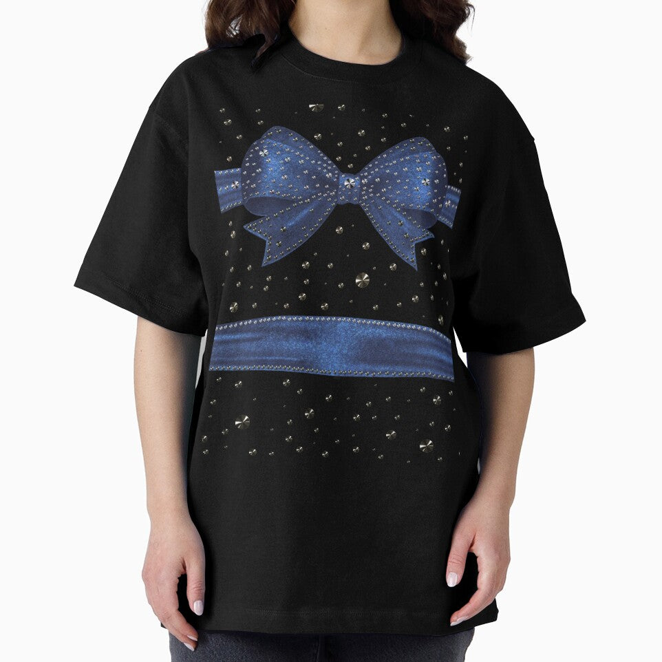 Festive Xmas birthday decoration blue black bows by GlamourChick