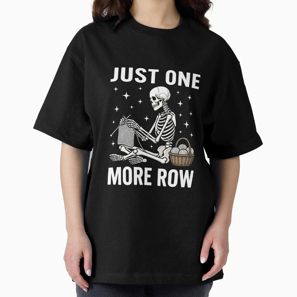 Funny Knitting Skeleton: Just One More Row Crochet Yarn Lover Clipart Craft Humor Design by Merchall  store