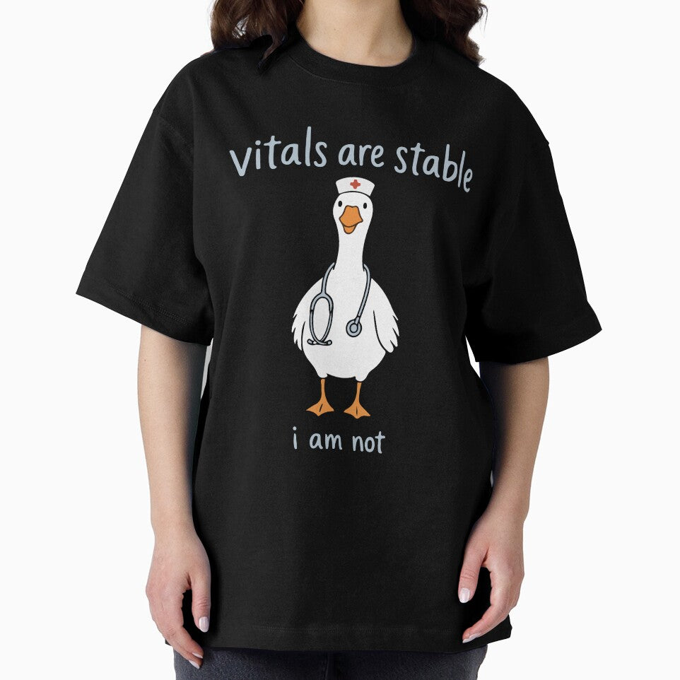 Vitals Are Stable I Am Not Funny Nurse Goose Medical Humor by abig-eiyana