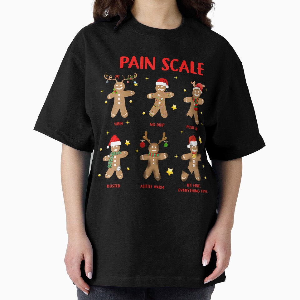 Retro Funny Pain Scale Gingerbread Nurse Christmas Nursing by RuthSheila