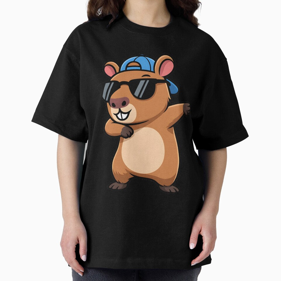 Capybara with Cap and Sunglasses by Clauxel