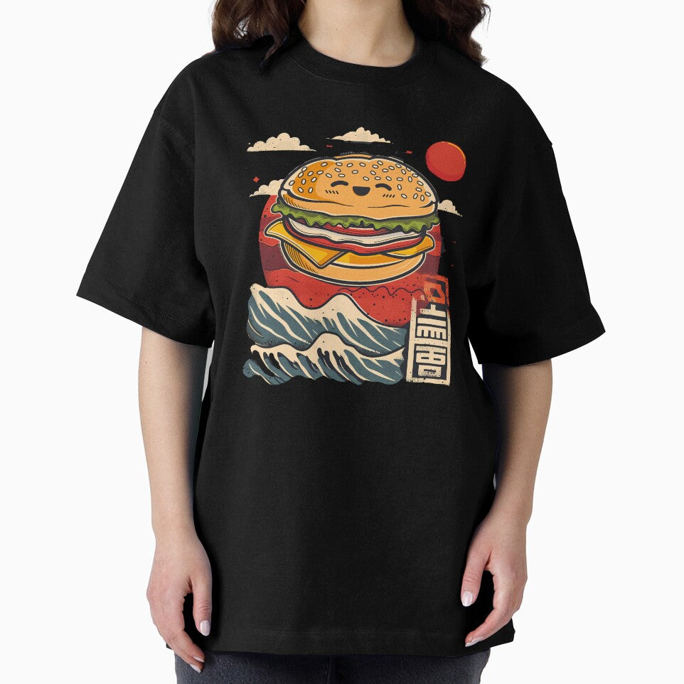 Kawaii Japanese style Burger Food Illustration by nomiraclehere