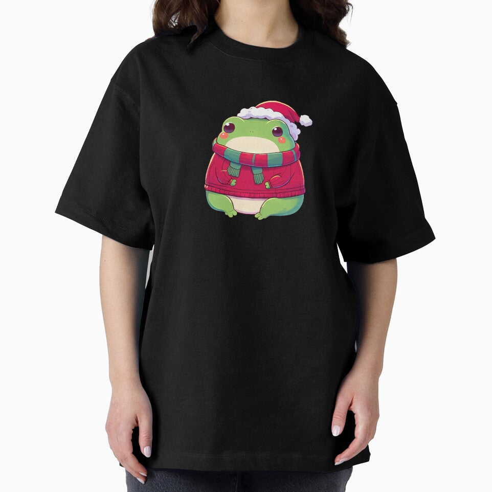Cute Christmas Frog in Sweater by KAI-Studio