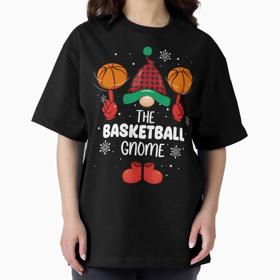 Matching Family Christmas Basketball Gnome Red Buffalo Plaid by CharlotteSandra