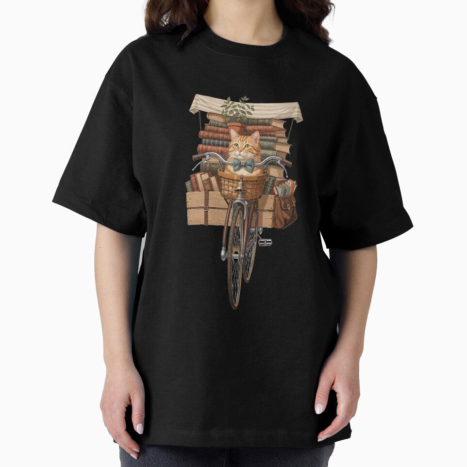The Traveling Bookshop Cat by Neural-canvas