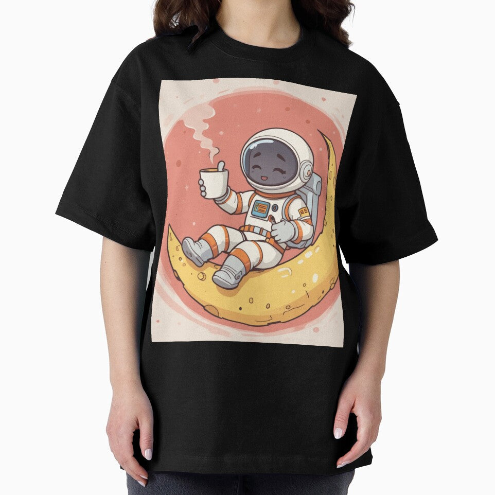 Chill Astronaut Coffee on the Moon by PixelVibe782 Unisex