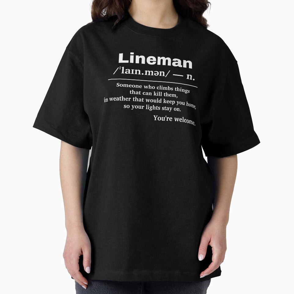 Funny Power Lineman Sarcastic Definition Tee by AsKartongs