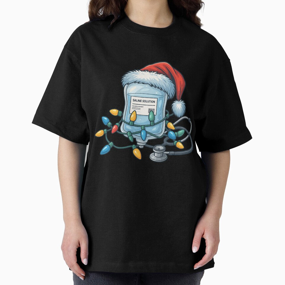 Funny Nurse Christmas Saline Solution IV Bag Medical Santa Hat by haitrieuic96
