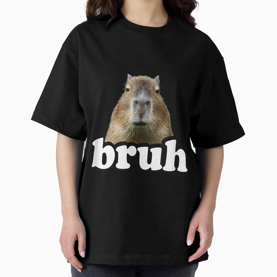 Funny Capybara Gifts Graphic Tee Shirts & Hoodies Meme Lover Bruh Capybara Art for Men Women Kids , Capybara Gift Lover by DZIRI NAJAT