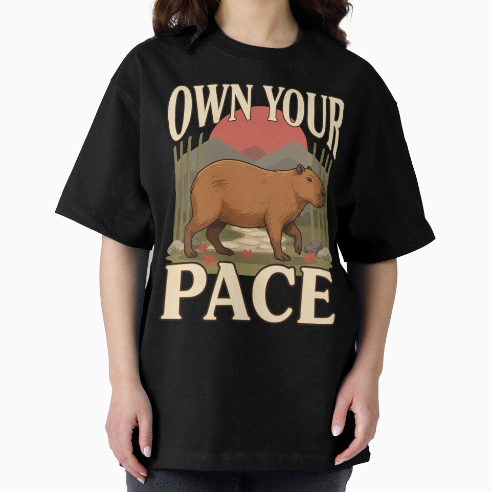 Own Your Pace Capybara – Vintage Stoic Zen Design by No Excuses Supply