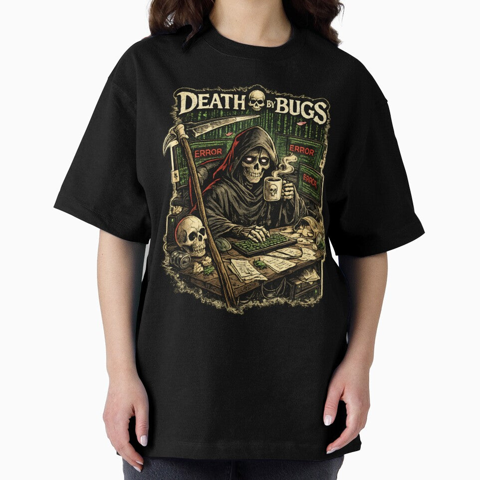 Death By Bugs Reaper Programmer – Funny Coding Debugging Developer Gift by SaNaCreation13