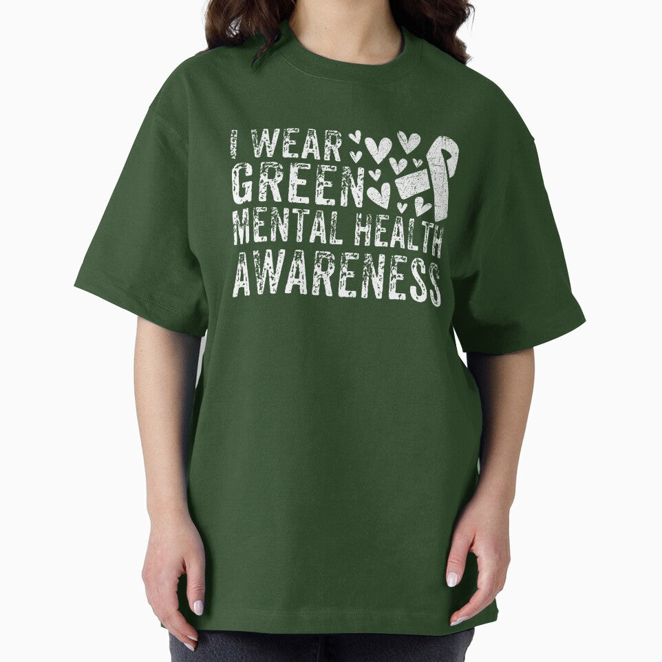 Mental Health Awareness I Wear Green by Dolphin Graphic