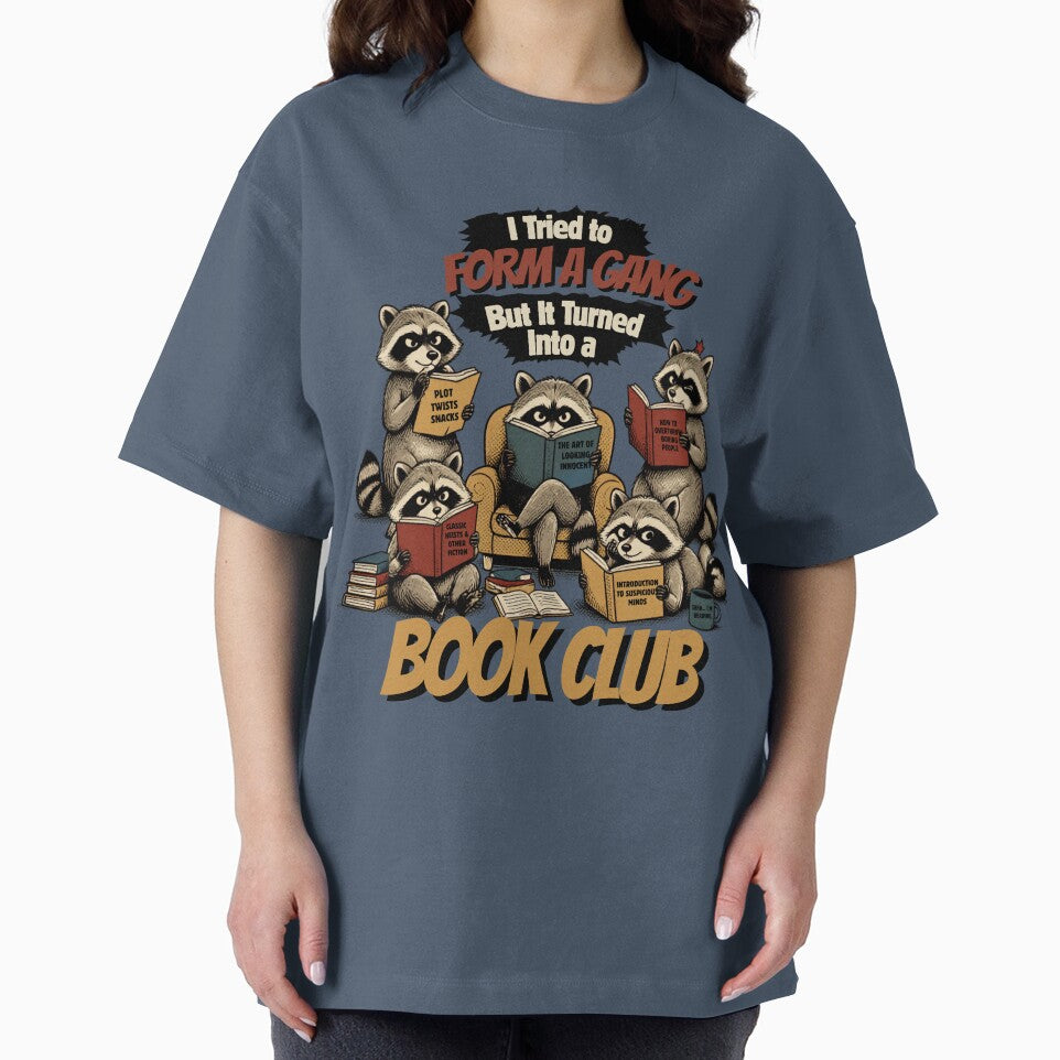 I Tried to Form a Gang But It Turned Into a Book Club – Funny Raccoon Book Lover by Magda-Creates
