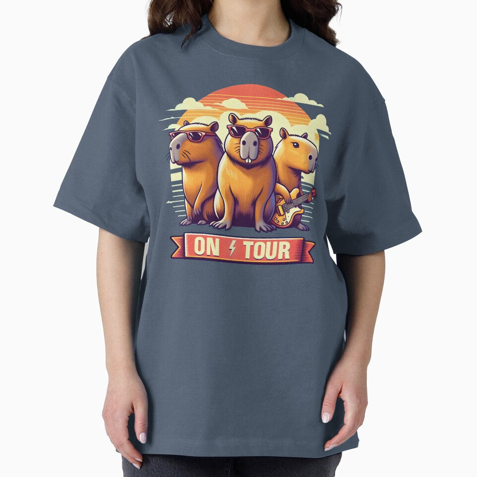 Capybara Concert Tour Funny Cute Rodents Capybaras by WildPalette-Art