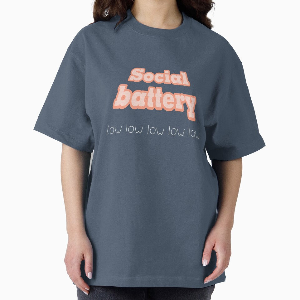 social battery low funny introvert design by Thetdesigns