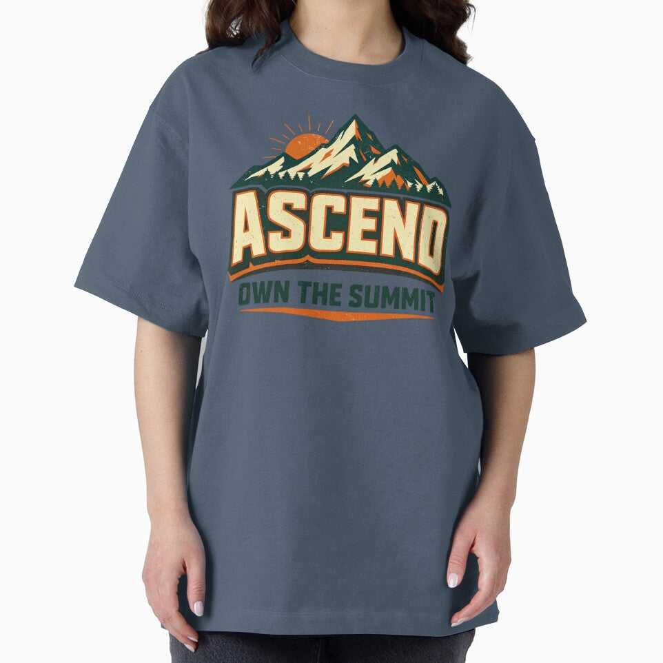 Ascend Own the Summit Vintage Mountain Hiking Graphic by SaDesign99