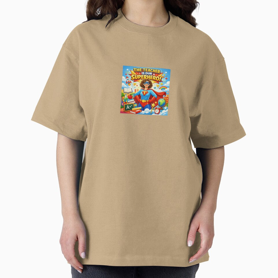 “The Teacher Is Our Superhero – Colorful Cartoon Edition” by Petringo