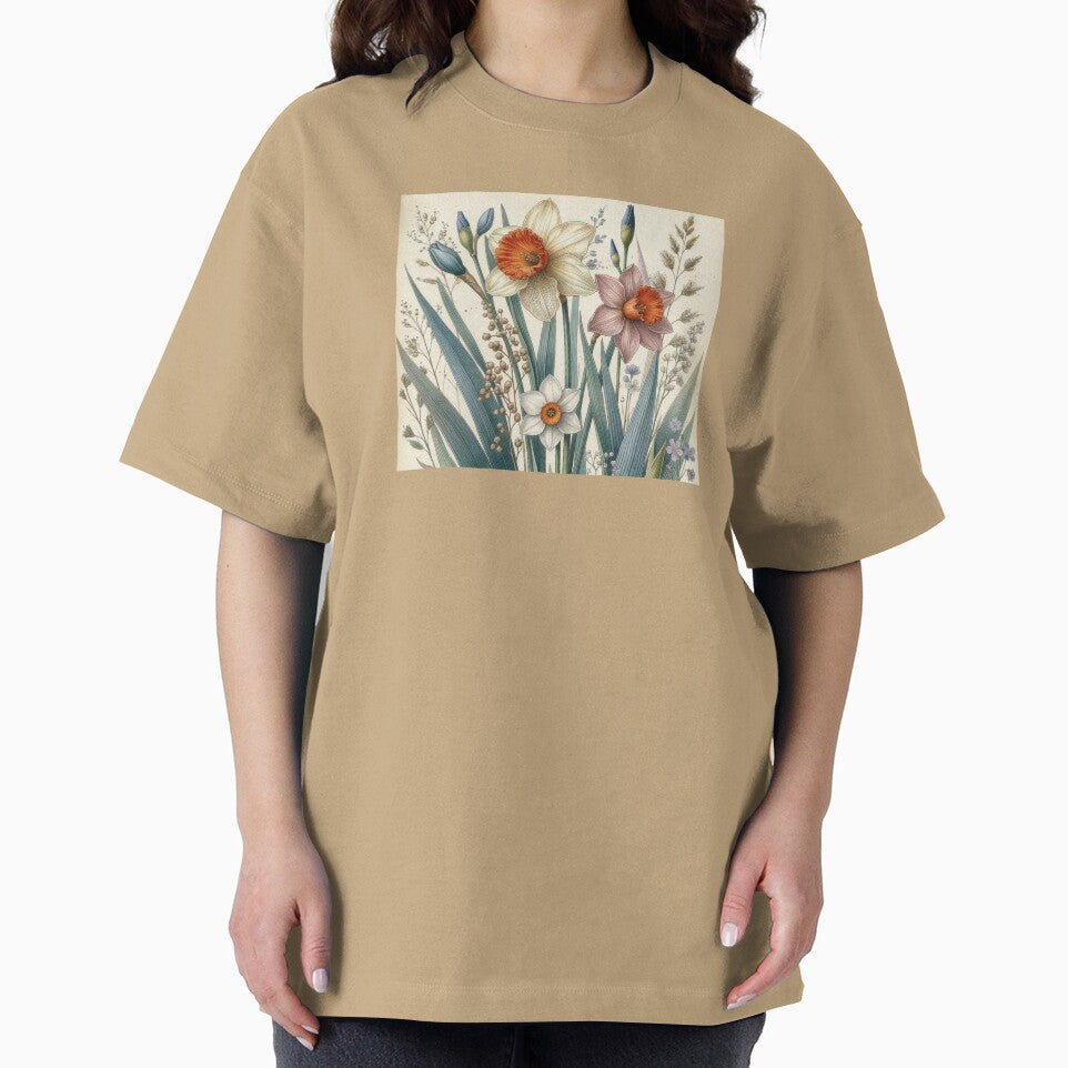 Vintage Narcissus Botanical Illustration by Rutvain