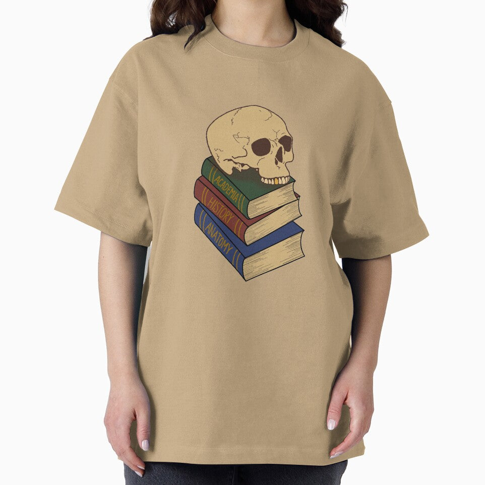 Dark Academia Skull on Stack of Books by easears