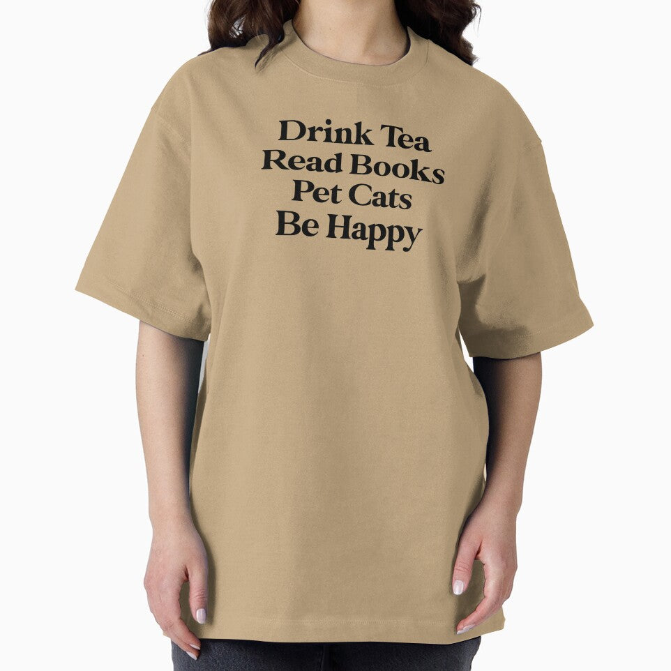Funny Book Lover Gift Funny Tea Lover Gift Drink Tea Read Books Be Happy by kmcollectible