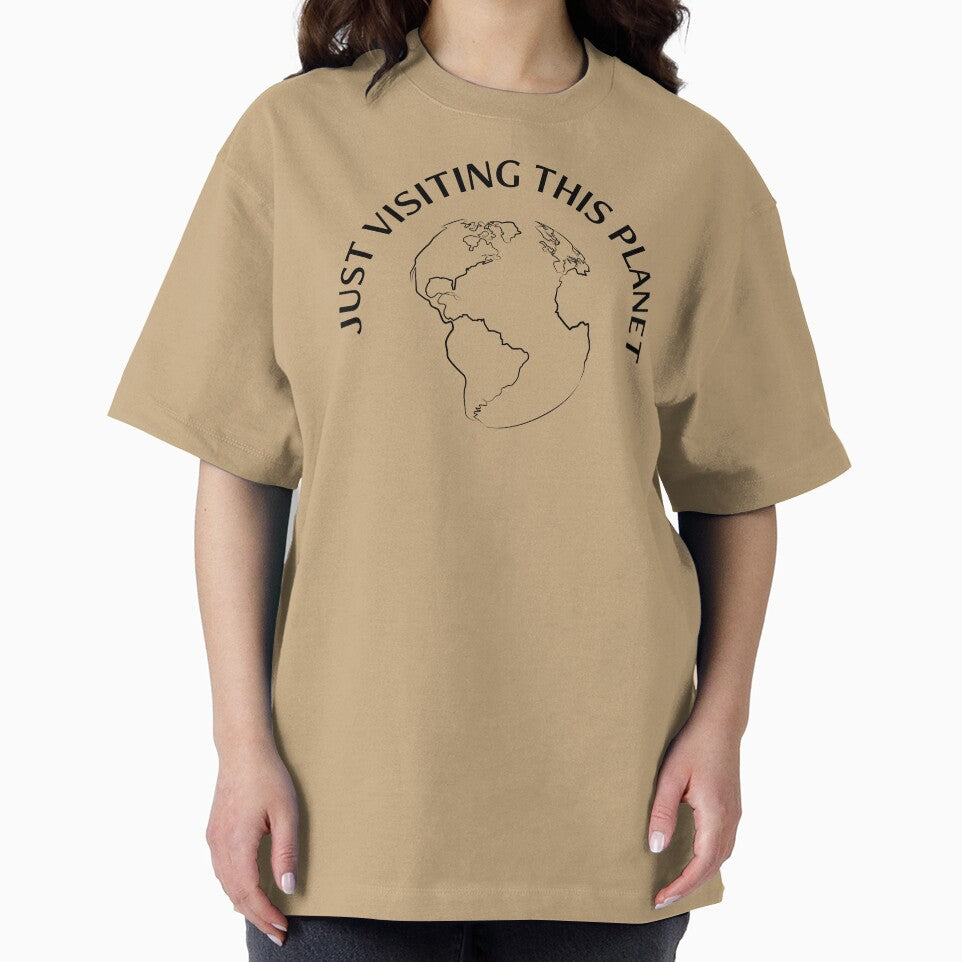 Just visiting this planet. One line drawing and quote by evk-art