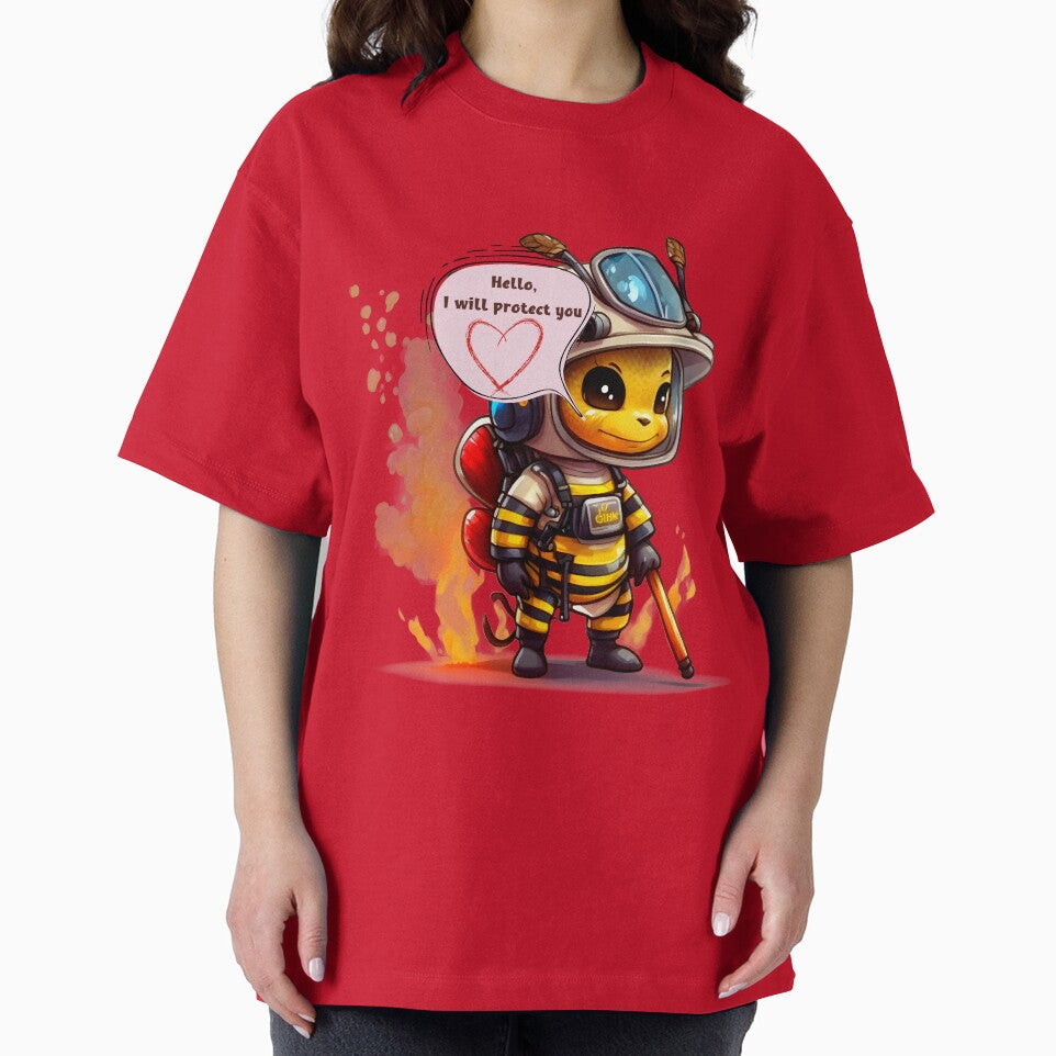 Firefighter, i will protect you, bee by HarriPaloma