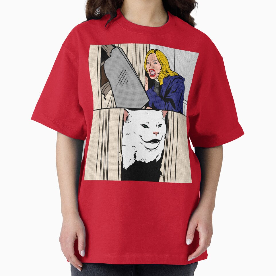 Woman Yelling at Cat Meme Dinner Table Salad by CelestialHCO