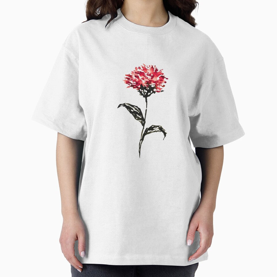 Red Carnation Watercolor Flower Botanical Art Print by Little Bloom Studio