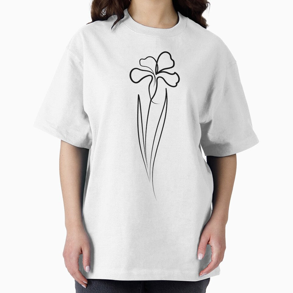 Iris Flower Minimal art | One Line Drawing | One Line Art by One-Line-Artist