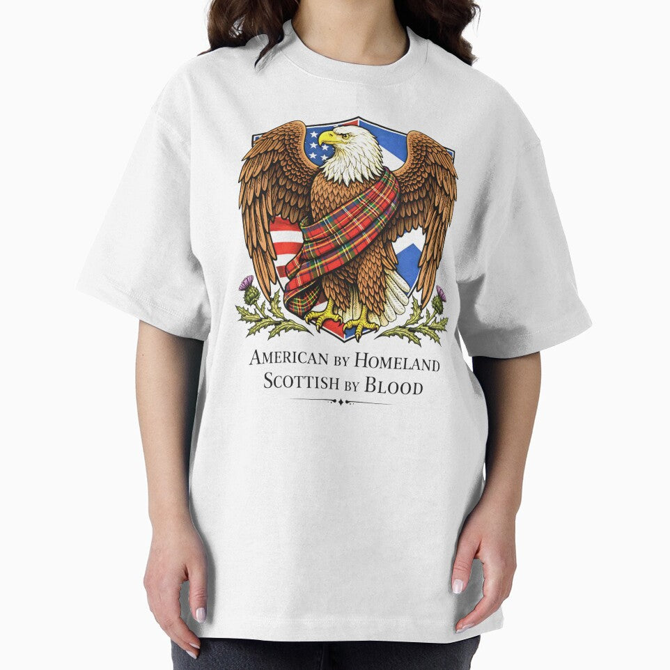 Scottish American Eagle Tartan Flag Heritage Pride Sticker by ArcanePrintsxo
