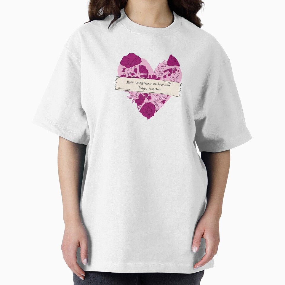 Maya Angelou Quote With Pink magenta floral heart drawing by Pinkmagenta