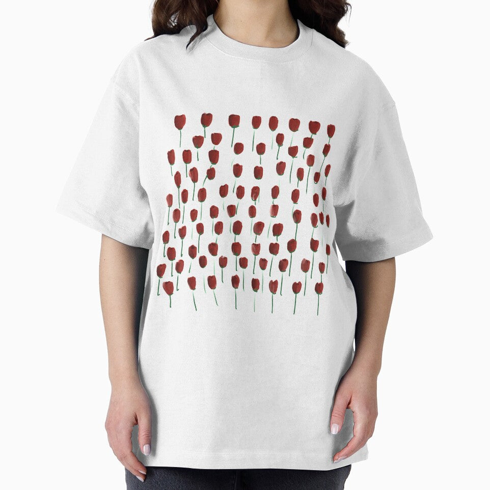 99 Red Tulips, Hand Drawn by JenniBstudios