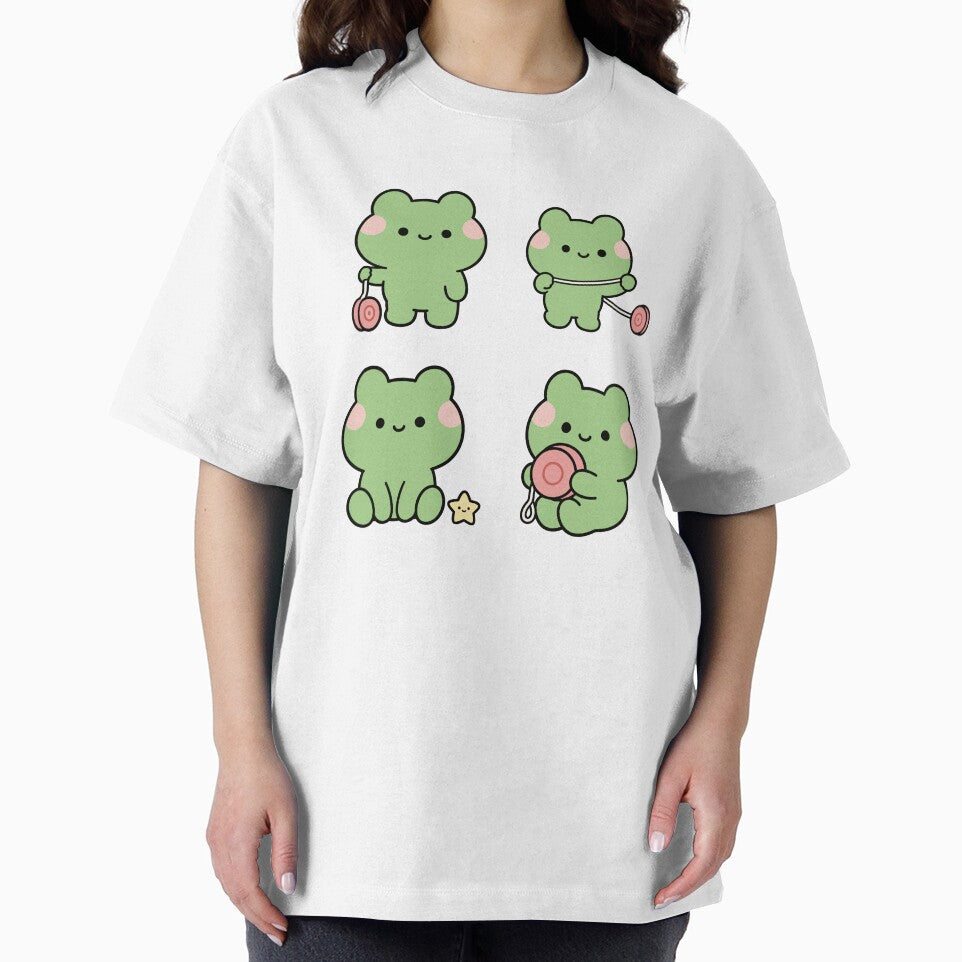 Green Frog Headphones Music – Cute Kawaii Cartoon by Moffyuniverse