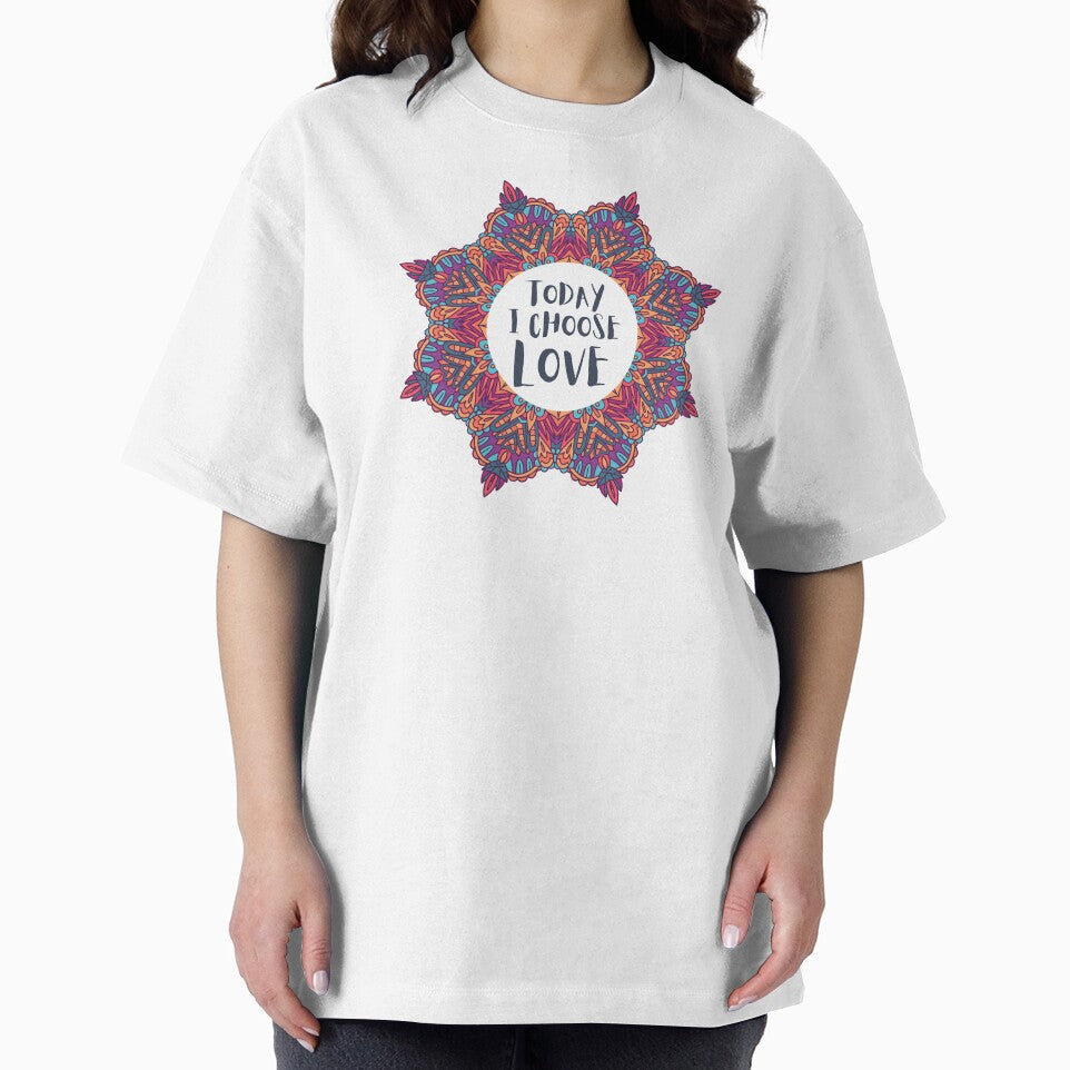 Today I Choose Love Mandala Positive Affirmation by JDWCreations
