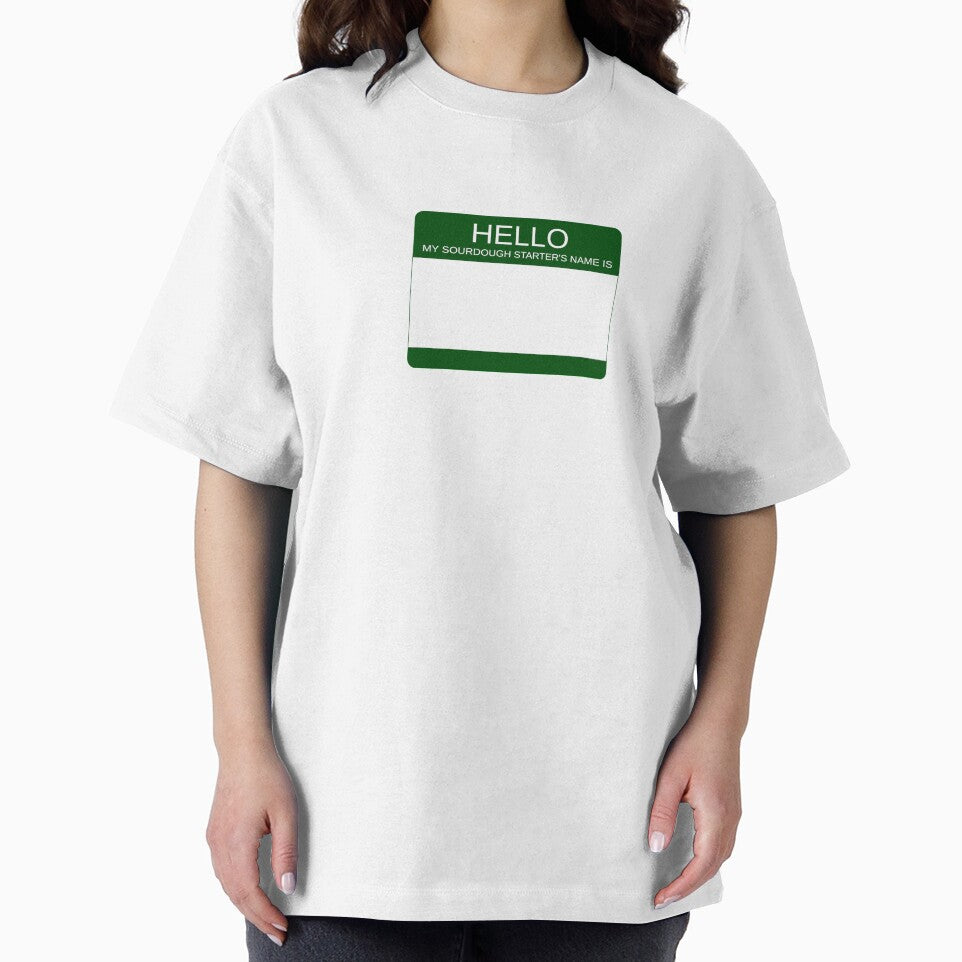 "Hello My Sourdough Starter's Name Is” Funny Sourdough Design (Green) by goldfishbubble