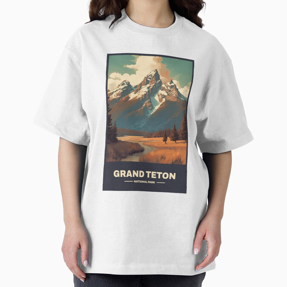 Grand Teton National Park Vintage Illustration by bighorndesignco