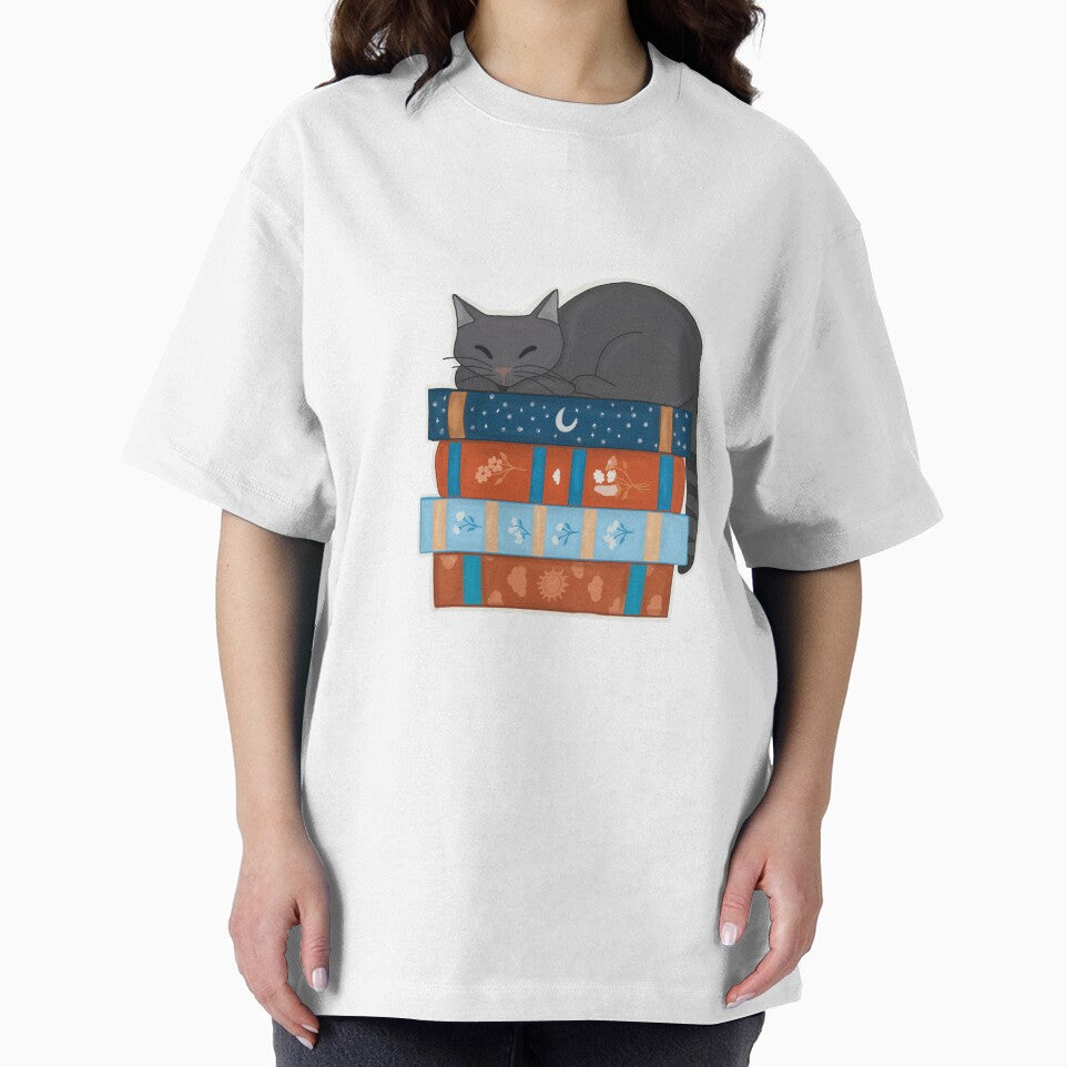 Cat Sleeping on Books by Jenna Johnson