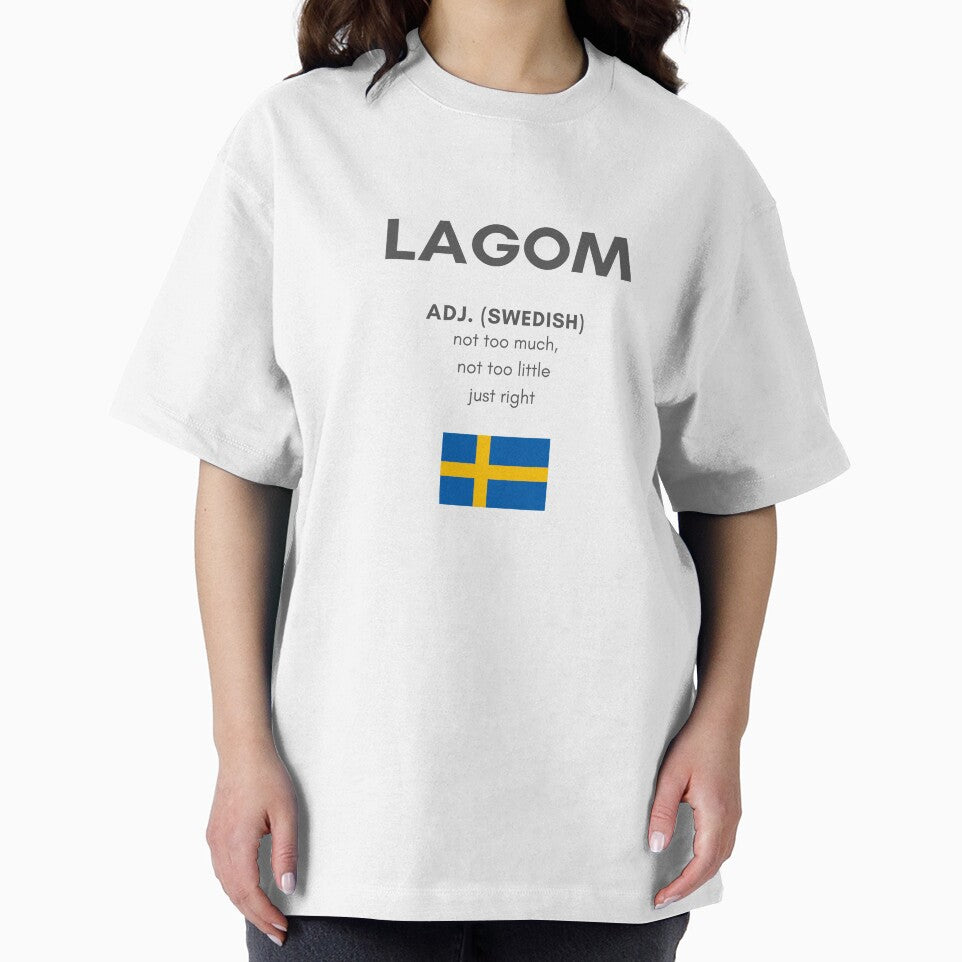 "Lagom" Swedish for Just Right Lagom - Large version by WoolAndMeasure